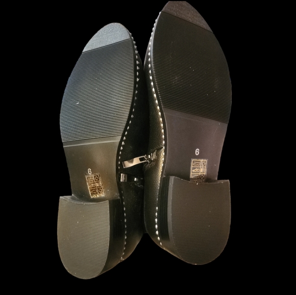 Black Studded Knee High Boots with Zippers - Picture 3 of 7